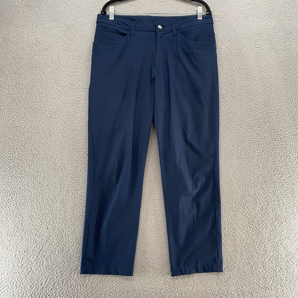 Lululemon ABC Pants Mens 33 Navy Blue Stretch Chino Everyday‎ Golf Classic